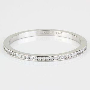 New Platinum Sheldon Speyer Stackable Diamond Eternity Band